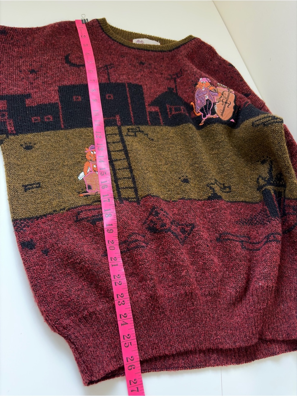 VINTAGE NORTH COUNTRY BY EATON CAT 🐈🐱 SWEATER SIZE L - Picture 8 of 8